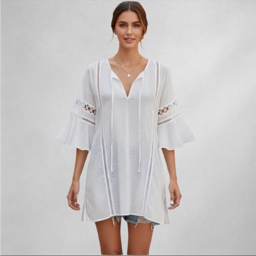 Victoria's Secret Women's Kaftan Dress Swimsuit Coverup Ivory
